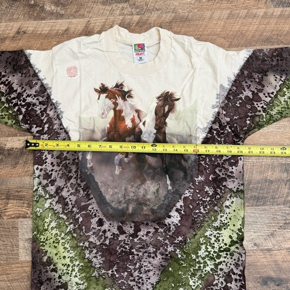 Vintage Tye-Dye Horse Graphic Tee Medium NWT - Picture 7 of 9